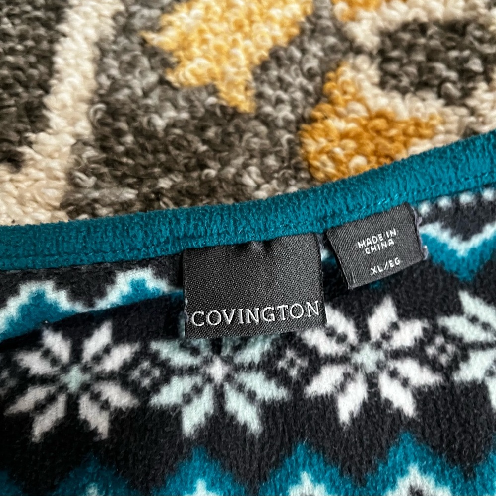 Covington Teal and Dark Gray Patterned Pajama Set XL - Picture 2 of 5